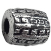 Antique Silver Plastic Beads, 9x10mm, Hole:Approx 4mm, Sold by Bag