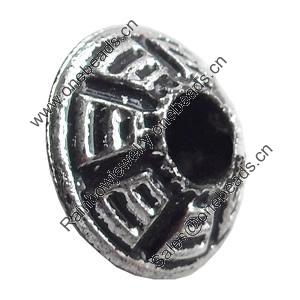 Antique Silver Plastic Beads, 10x6mm, Hole:Approx 4mm, Sold by Bag