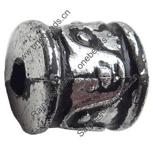 Antique Silver Plastic Beads, 8x9mm, Hole:Approx 2mm, Sold by Bag