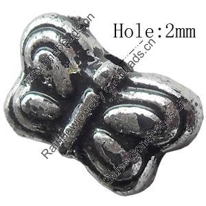 Antique Silver Plastic Beads, 9x6mm, Hole:Approx 2mm, Sold by Bag