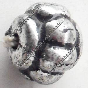 Antique Silver Plastic Beads, 8x10mm, Hole:Approx 2mm, Sold by Bag
