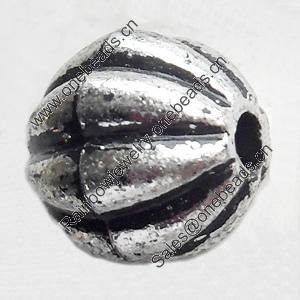 Antique Silver Plastic Beads, 8x7mm, Hole:Approx 2mm, Sold by Bag