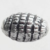 Antique Silver Plastic Beads, 11x7mm, Hole:Approx 2mm, Sold by Bag