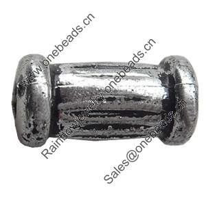 Antique Silver Plastic Beads, 14x7mm, Hole:Approx 2mm, Sold by Bag