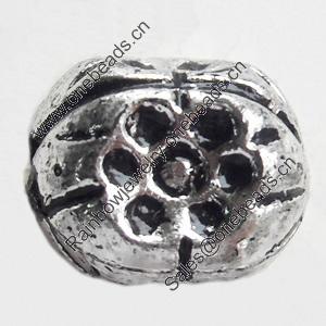 Antique Silver Plastic Beads, 12x9mm, Hole:Approx 2mm, Sold by Bag