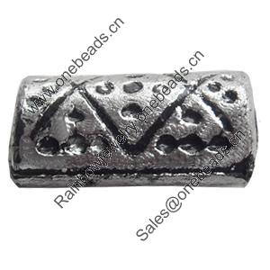 Antique Silver Plastic Beads, 14x7mm, Hole:Approx 2mm, Sold by Bag