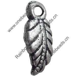 Antique Silver Plastic Pendant, 8x18mm, Hole:Approx 2.5mm, Sold by Bag