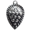Antique Silver Plastic Pendant, 15x23mm, Hole:Approx 2mm, Sold by Bag