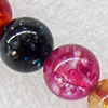 Crackle Glass Beads, Round, 8mm, Hole:Approx 1mm, Sold per 16-inch Strand 