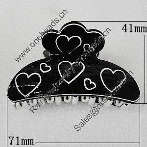 Fashional hair Clip with Acrylic, 71x41mm, Sold by Group