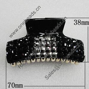 Fashional hair Clip with Acrylic, 70x38mm, Sold by Group