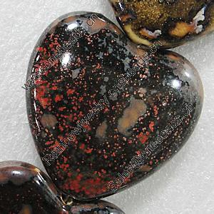 Ceramics Beads, Heart 48x46mm Hole:3mm, Sold by Bag