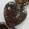 Ceramics Beads, Heart 48x46mm Hole:3mm, Sold by Bag