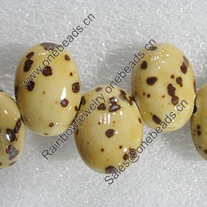 Ceramics Beads, Flat Oval 24x17mm Hole:2mm, Sold by Bag