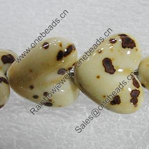 Ceramics Beads, Heart 20x17mm Hole:2.5mm, Sold by Bag