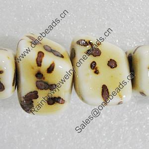 Ceramics Beads, Nugget 18x14mm Hole:2mm, Sold by Bag
