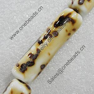 Ceramics Beads, Tube 41x11mm Hole:2mm, Sold by Bag