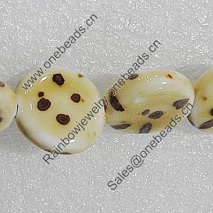 Ceramics Beads, Flat Round 19mm Hole:2mm, Sold by Bag