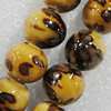 Ceramics Beads, Round 6mm Hole:1.8mm, Sold by Bag