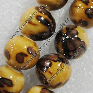 Ceramics Beads, Round 8mm Hole:1.8mm, Sold by Bag