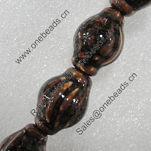 Ceramics Beads, Lantern 22x16mm Hole:2mm, Sold by Bag