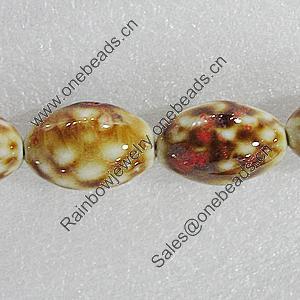 Ceramics Beads, Oval 25x16mm Hole:2mm, Sold by Bag