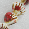 Ceramics Beads, Sector 23x17mm Hole:3mm, Sold by Bag