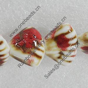 Ceramics Beads, Sector 23x17mm Hole:3mm, Sold by Bag