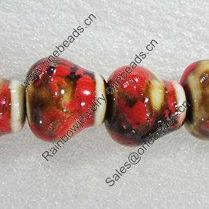 Ceramics Beads, 17x17mm Hole:3mm, Sold by Bag