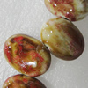 Ceramics Beads, Flat Oval 23x17mm Hole:2mm, Sold by Bag