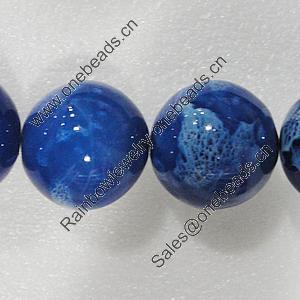 Ceramics Beads, Round 8mm Hole:1.8mm, Sold by Bag