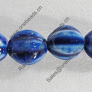 Ceramics Beads, Fluted Oval 26x24mm Hole:3.5mm, Sold by Bag