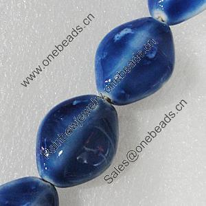 Ceramics Beads, Diamond 30x24mm Hole:2.5mm, Sold by Bag
