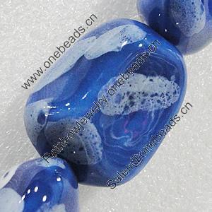 Ceramics Beads, Nugget 34x27mm Hole:4mm, Sold by Bag