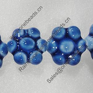 Ceramics Beads, Flower 24mm Hole:2.5mm, Sold by Bag