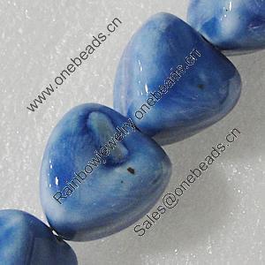 Ceramics Beads, Heart 23x20mm Hole:2.5mm, Sold by Bag