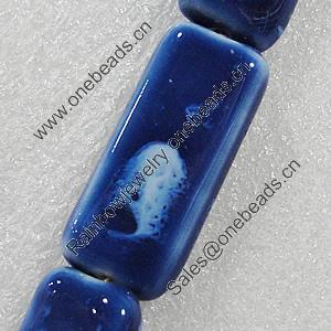 Ceramics Beads, Rectangle 36x15mm Hole:2mm, Sold by Bag