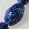 Ceramics Beads, Twist Faceted Oval 32x19mm Hole:4mm, Sold by Bag