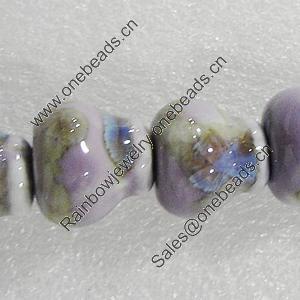 Ceramics Beads, 17x17mm Hole:2mm, Sold by Bag