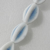 Ceramics Beads, Fluted Oval 30x20mm Hole:3mm, Sold by Bag