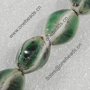 Ceramics Beads, Twist Faceted Oval 16x10mm Hole:1.5mm, Sold by Bag