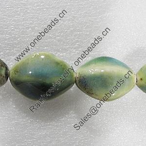 Ceramics Beads, Diamond 31x24mm Hole:2mm, Sold by Bag