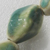 Ceramics Beads, Twist Faceted Oval 33x20mm Hole:4.5mm, Sold by Bag