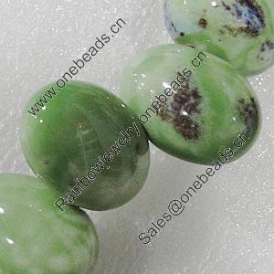 Ceramics Beads, Flat Oval 24x17mm Hole:2mm, Sold by Bag