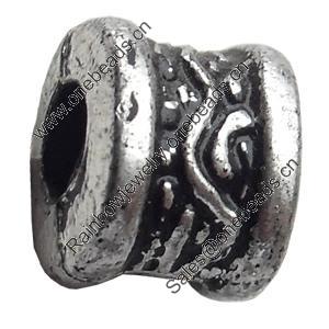 Antique Silver Plastic Beads, 7x9mm, Hole:Approx 4mm, Sold by Bag