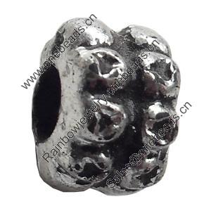 Antique Silver Plastic Beads, 7x8mm, Hole:Approx 4mm, Sold by Bag