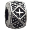 Antique Silver Plastic Beads, 6x9mm, Hole:Approx 4mm, Sold by Bag