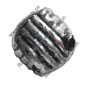 Antique Silver Plastic Beads, 10mm, Hole:Approx 2mm, Sold by Bag