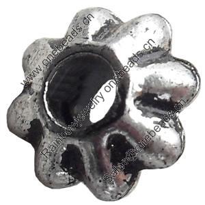 Antique Silver Plastic Beads, 5x9mm, Hole:Approx 4mm, Sold by Bag