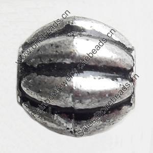 Antique Silver Plastic Beads, 8x9mm, Hole:Approx 4mm, Sold by Bag